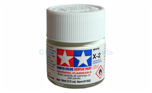  | Tamiya 81502 | Acrylic Paint X2 10 ml Mini Bottle White