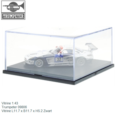 Vitrine 1:43 | Trumpeter 09806 | Vitrine L11.7 x B11.7 x H5.2 Zwart