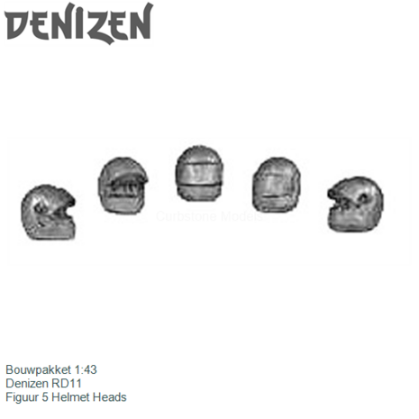 Bouwpakket 1:43 | Denizen RD11 | Figuur 5 Helmet Heads