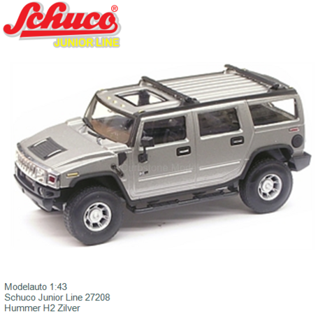 Modelauto 1:43 | Schuco Junior Line 27208 | Hummer H2 Zilver