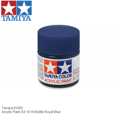  | Tamiya 81503 | Acrylic Paint X3 10 ml Bottle Royal Blue