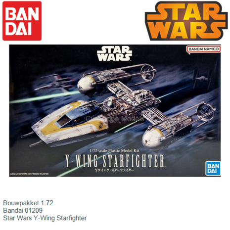 Bouwpakket 1:72 | Bandai 01209 | Star Wars Y-Wing Starfighter