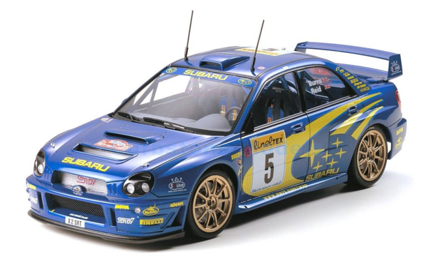 Bouwpakket 1:24 | Tamiya 24240 | Subaru Impreza Blue 2001 #5 - R.Burns - A.Reid