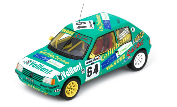 Modelauto 1:43 | Spark 100SPA15 | Peugeot 205 Gti 1997 #64 - P.van de Berkt - E.Schwilden - J.Delporte