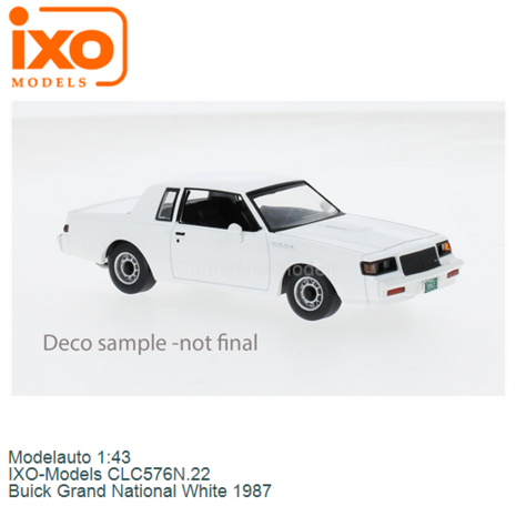 Modelauto 1:43 | IXO-Models CLC576N.22 | Buick Grand National White 1987