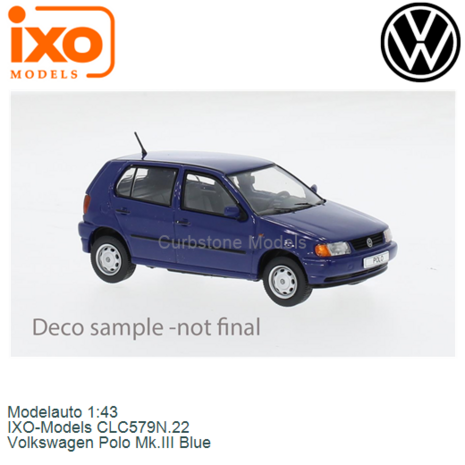 Modelauto 1:43 | IXO-Models CLC579N.22 | Volkswagen Polo Mk.III Blue