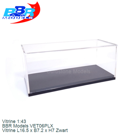 Vitrine 1:43 | BBR Models VET06PLX | Vitrine L16.5 x B7.2 x H7 Zwart