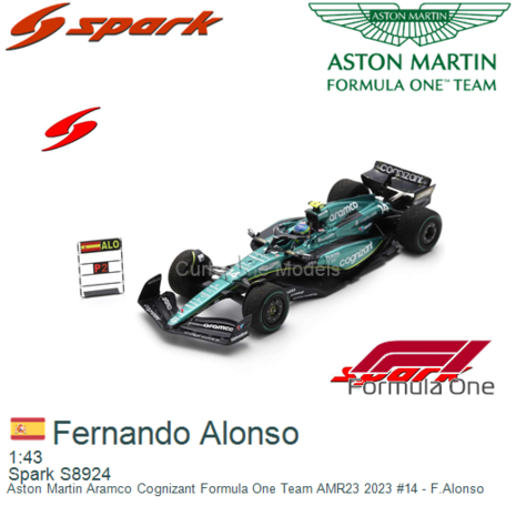 1:43 | Spark S8924 | Aston Martin Aramco Cognizant Formula One Team AMR23 2023 #14 - F.Alonso