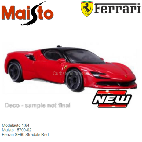 Modelauto 1:64 | Maisto 15700-02 | Ferrari SF90 Stradale Red