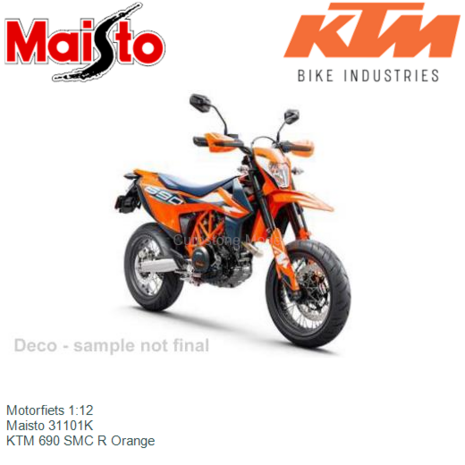 Motorfiets 1:12 | Maisto 31101K | KTM 690 SMC R Orange