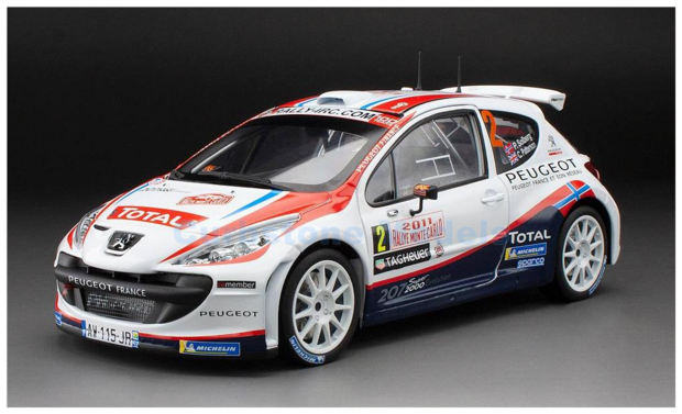 Modelauto 1:18 | Sunstar 5442 | Peugeot 207 S2000 2011 #2 - C.Patterson - P.Solberg