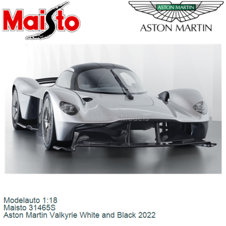 Modelauto 1:18 | Maisto 31465S | Aston Martin Valkyrie White and Black 2022