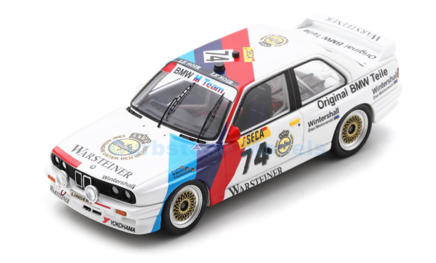 Modelauto 1:43 | Spark SB495 | BMW M3 E30 ETCC 1988 #74 - E.Lohr - F.Schmickler - M.Bartels