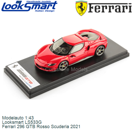 Modelauto 1:43 | Looksmart LS533G | Ferrari 296 GTB Rosso Scuderia 2021