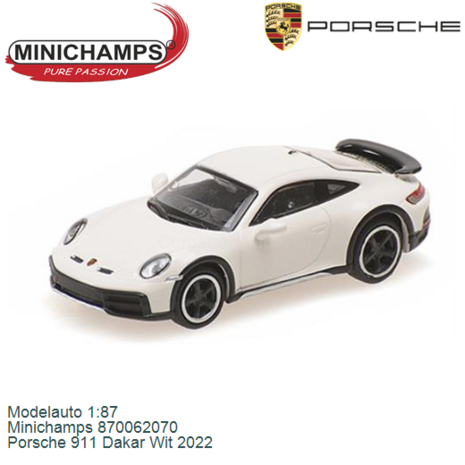 Modelauto 1:87 | Minichamps 870062070 | Porsche 911 Dakar Wit 2022