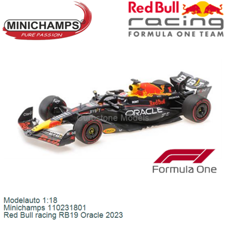 Modelauto 1:18 | Minichamps 110231801 | Red Bull racing RB19 Oracle 2023