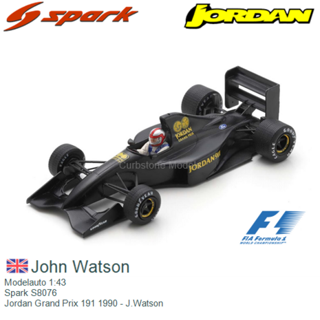 Modelauto 1:43 | Spark S8076 | Jordan Grand Prix 191 1990 - J.Watson