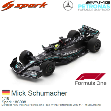 1:18 | Spark 18S908 | Mercedes AMG Petronas Formula One Team W14E-Performance 2023 #47 - M.Schumacher