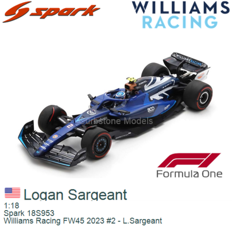 1:18 | Spark 18S953 | Williams Racing FW45 2023 #2 - L.Sargeant