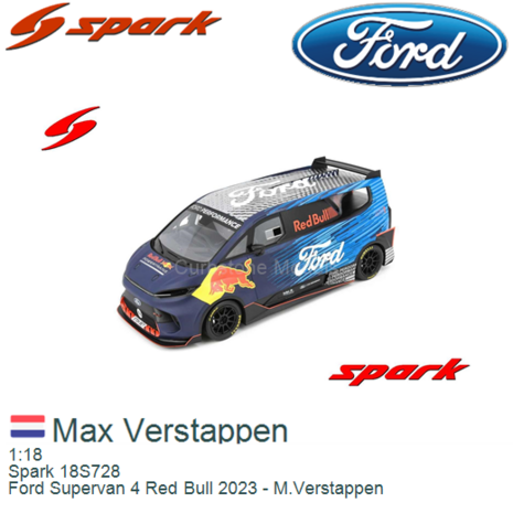 1:18 | Spark 18S728 | Ford Supervan 4 Red Bull 2023 - M.Verstappen