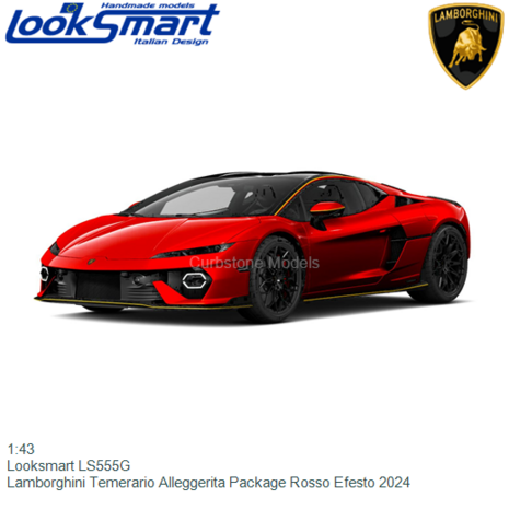 1:43 | Looksmart LS555G | Lamborghini Temerario Alleggerita Package Rosso Efesto 2024