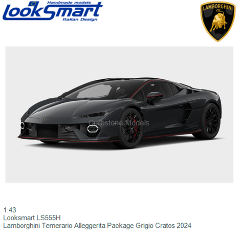 1:43 | Looksmart LS555H | Lamborghini Temerario Alleggerita Package Grigio Cratos 2024