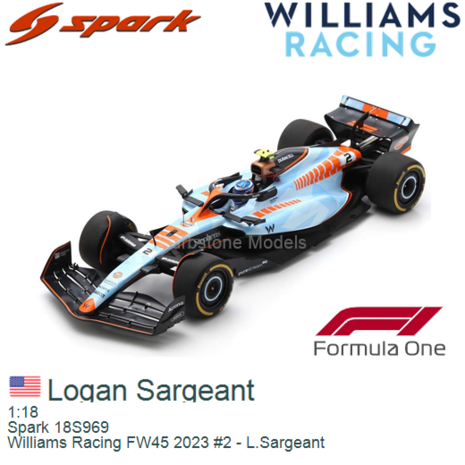 1:18 | Spark 18S969 | Williams Racing FW45 2023 #2 - L.Sargeant