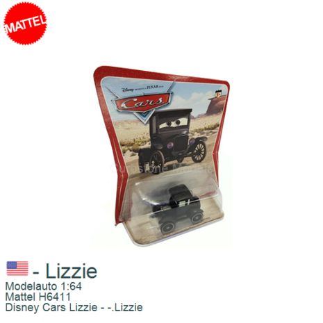 Modelauto 1:64 | Mattel H6411 | Disney Cars Lizzie - -.Lizzie