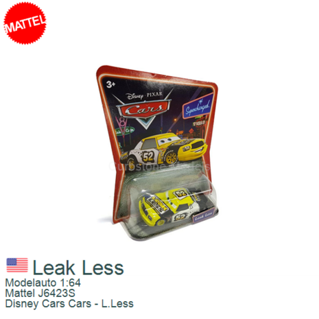 Modelauto 1:64 | Mattel J6423S | Disney Cars Cars - L.Less