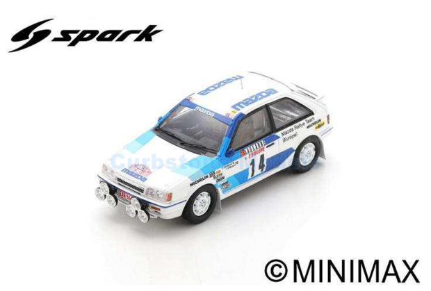 Modelauto 1:43 | Spark S6230 | Mazda Rallye Team Europa 323 KP19 1986 #14 - I.Carlsson I - J.Bohlin