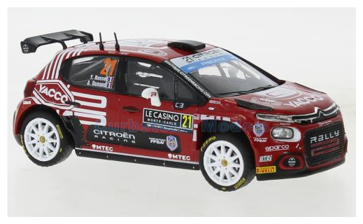 Modelauto 1:43 | IXO-Models RAM887.22 | Citroën C3 Rally2 WRC2 2023 #21 - Y.Rossel - A.Dunand 