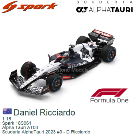 1:18 | Spark 18S961 | Alpha Tauri AT04 | Scuderia AlphaTauri 2023 #3 - D.Ricciardo