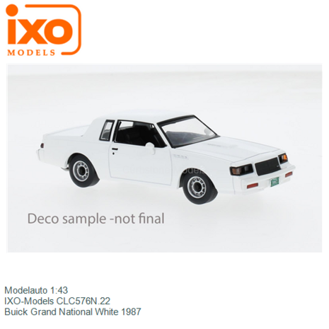 Modelauto 1:43 | IXO-Models CLC576N.22 | Buick Grand National White 1987