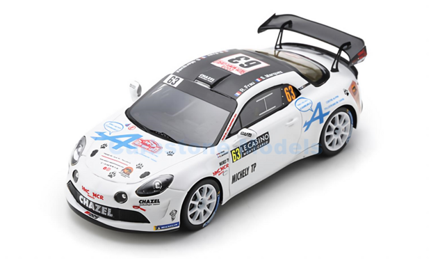 Modelauto 1:43 | Spark S6722 | Alpine A110 Rally RGT | Chazel Technoligie Course 2023 #63 - R.Frau  - S.Marques