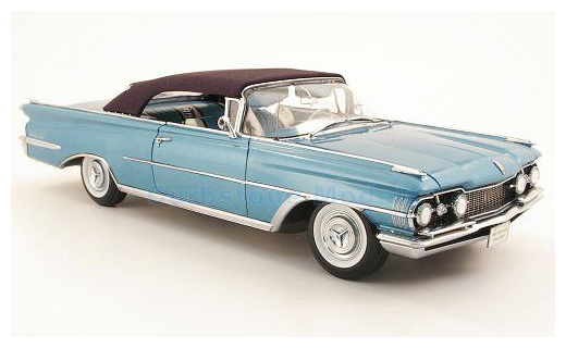 Modelauto 1:18 | Sunstar 5232 | OldsMobile 98 Convertible Metallic Bright Blue and black roof 1959