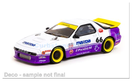 1:64 | Tarmac Works T64-066-WP | Pandem Mazda RX7 (FC3S) White and Purple 1985