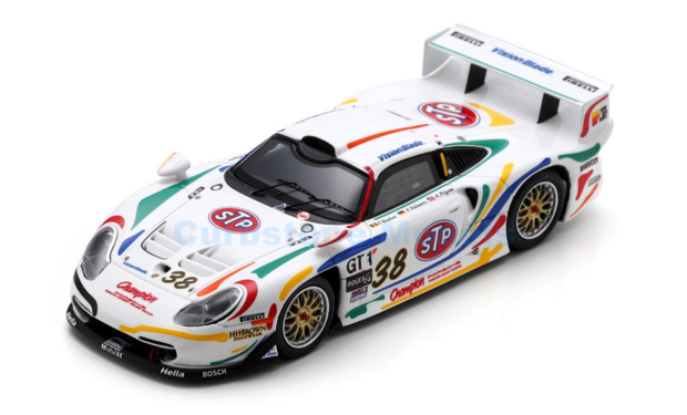 Modelauto 1:43 | Spark US208 | Porsche 911 GT1 EVO | Champion Motors 1986 #38 - T.Boutsen - R.Kelleners - A.Pilgrim