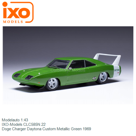 Modelauto 1:43 | IXO-Models CLC585N.22 | Doge Charger Daytona Custom Metallic Green 1969