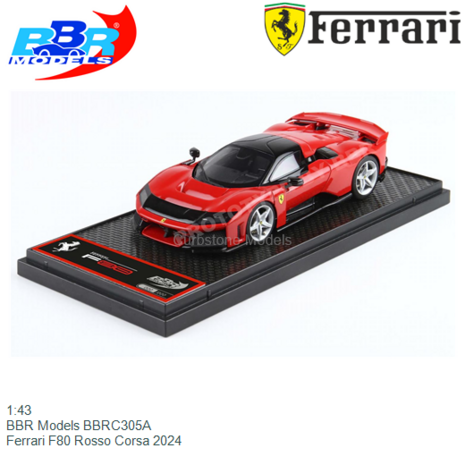 1:43 | BBR Models BBRC305A | Ferrari F80 Rosso Corsa 2024