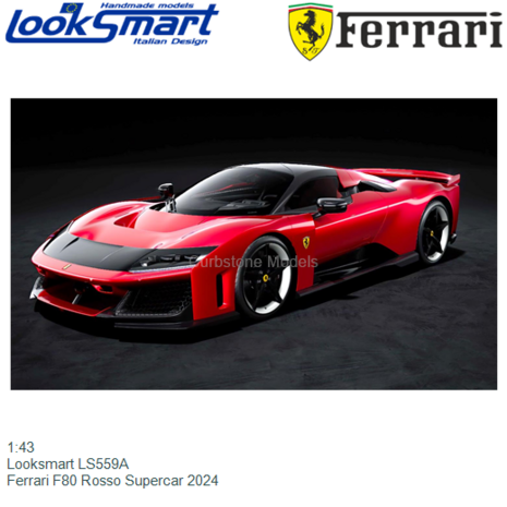 1:43 | Looksmart LS559A | Ferrari F80 Rosso Supercar 2024