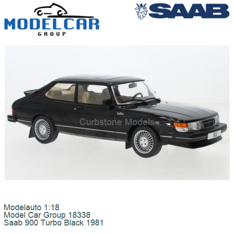 Modelauto 1:18 | Model Car Group 18338 | Saab 900 Turbo Black 1981