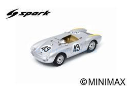 Modelauto 1:43 | Spark S9713 | Porsche 550 Spyder 1955 #49 - Z.Arkus-Duntov - A.Veuillet