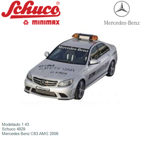 Modelauto 1:43 | Schuco 4929 | Mercedes Benz C63 AMG 2008