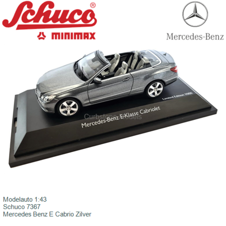 Modelauto 1:43 | Schuco 7367 | Mercedes Benz E Cabrio Zilver