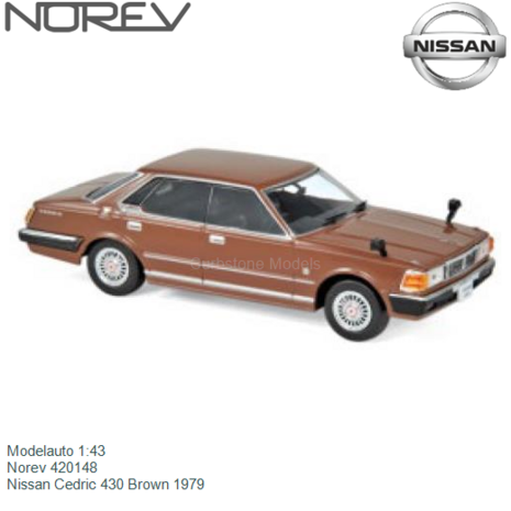 Modelauto 1:43 | Norev 420148 | Nissan Cedric 430 Brown 1979