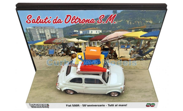 Modelauto 1:43 | Brumm S2209 | Fiat 500R Vacanze Italiane 50th Anniversario