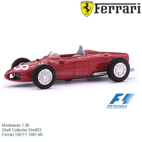 Modelauto 1:38 | Shell Collectie Shell03 | Ferrari 156 F1 1961 #8