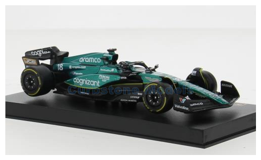 Modelauto 1:43 | Bburago 18-38091S | Aston Martin Aramco Cognizant F1 Team AMR23 2023 #18 - L.Stroll