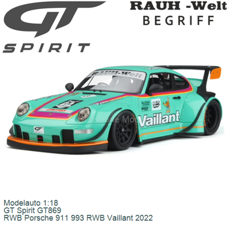 Modelauto 1:18 | GT Spirit GT869 | RWB Porsche 911 993 RWB Vaillant 2022