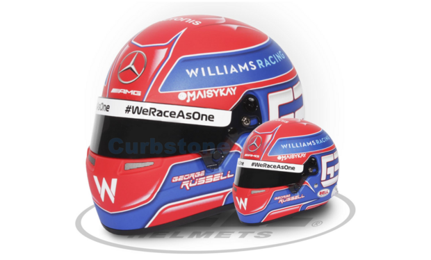 Helm 1:2 | Mini Helmet 4100109 | Bell Helmet | Williams Grand Prix Engineering 2021 #63 - G.Russell